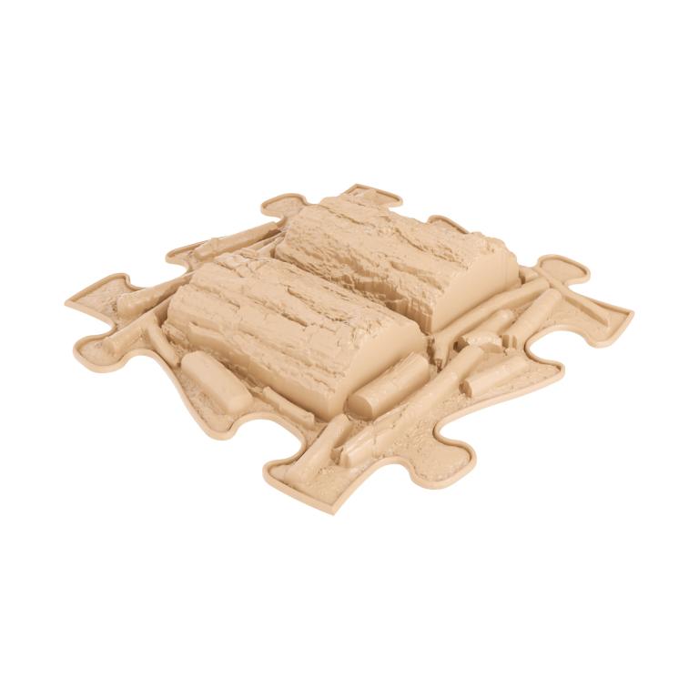 Muffik Kemény Fatörzs Puzzle_Bézs_babaknak