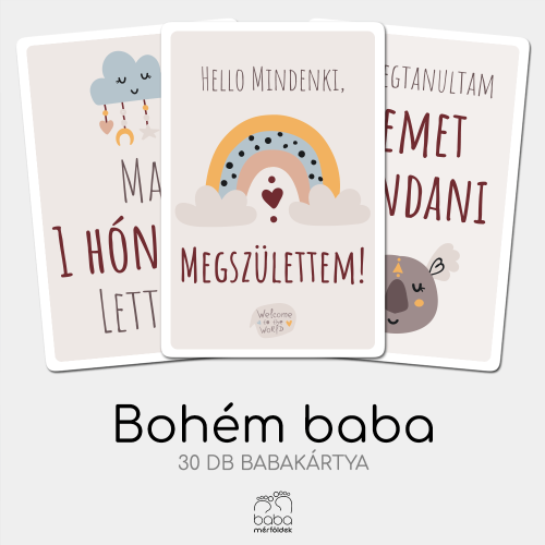 Mérföldkő kártya_babáknak_bohém baba_különleges fotó_1